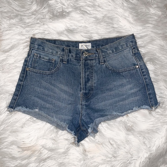 High Rise Jean Shorts - Picture 2 of 5